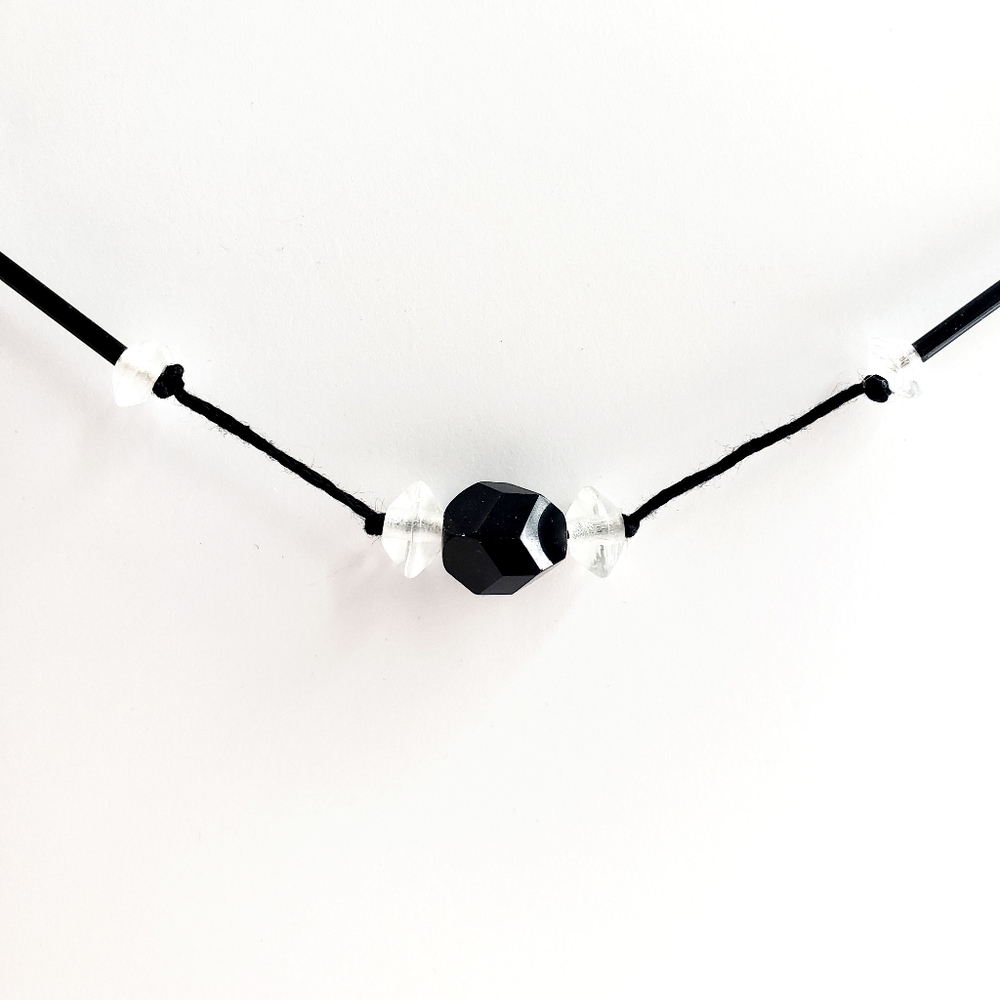 NWT ShanRiLa Black Onyx Subtle Beauty Necklace